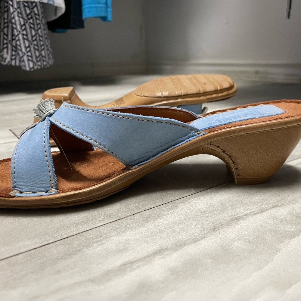 Sky Blue Women's Sandals with Tan Sole Tsonga Made in South Africa